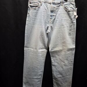 NWT GAP Women's High Rise Straight Cropped Raw Hem Jeans Stretch 31 (US 12)